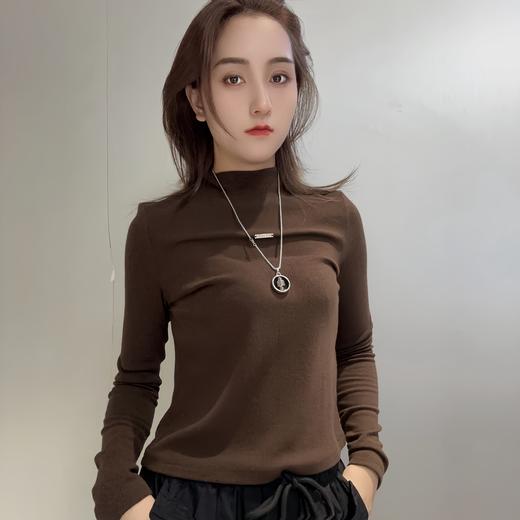 ZB1简约百搭针织打底衫40915（黑卡其） 秋季 244050050321 商品图0