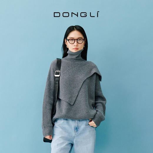 东黎 • 小山羊绒女士秋冬高领外穿套头衫 4660 商品图0