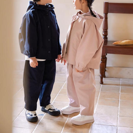 裁缝学苑TQ123连帽防风外套套装纸样儿童男女童上衣裤子两件套样板 商品图5