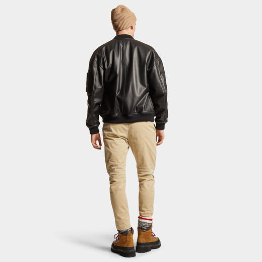 DSQUARED2 男士破洞斜纹弹力棉质休闲裤 卡其色 S74KB0951 S39021 111 商品图3