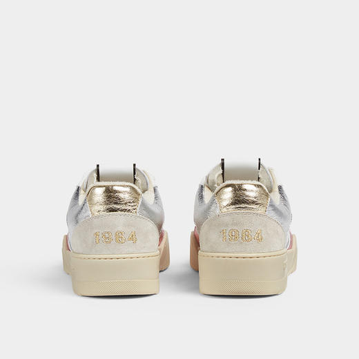 DSQUARED2 女士刺绣徽标皮革与麂皮休闲运动鞋 混色 SNW0315 23807619 M2980 商品图2