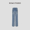 ROMI STUDIO“莱卡丹宁” 牛仔棉重工水洗微弹直筒牛仔裤 431N2073 商品缩略图1
