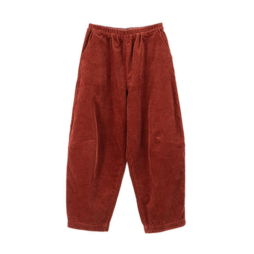 绽放旅行女装254朵/灯芯绒气球裤*全腰松紧脚口拼格纹休闲裤 商品图4