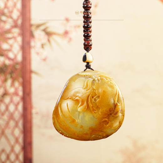 新疆国玉盟世玉和田玉 刘国皓作品 和田玉把件 鸳鸯【带证书·顺丰物流】 商品图1