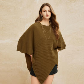 PH615斯尔丽24新款不对称大廓形温柔休闲廓形显瘦侧边垂坠织带毛衫