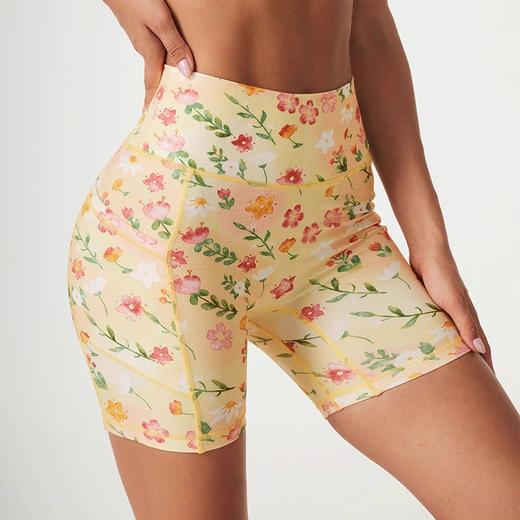 【126元任选2件】跃牌【漫西】系列 印花短裤高腰提臀运动健身跑步瑜伽三分裤女Y205 商品图2