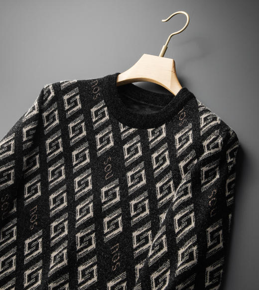 【加绒雪貂绒】【新款DDS】大依优型大码男装圆领毛衫线衣针织衫休闲加肥加大男士胖子大码内搭上衣毛衣 商品图6