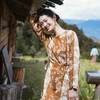 绽放旅行女装793朵/秋冬*加厚棉天丝民族风提花圆领长袖连衣裙 商品缩略图1
