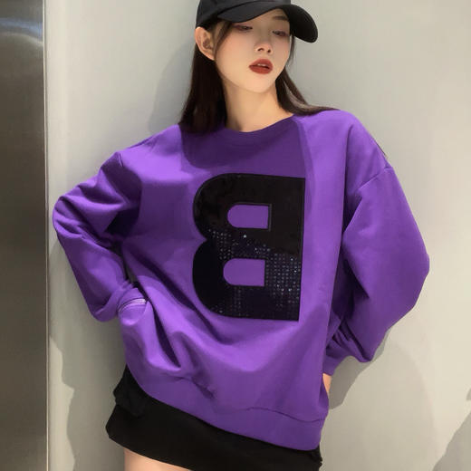 ZB1圆领胸前B字母卫衣41005 秋季 344050030321 商品图3