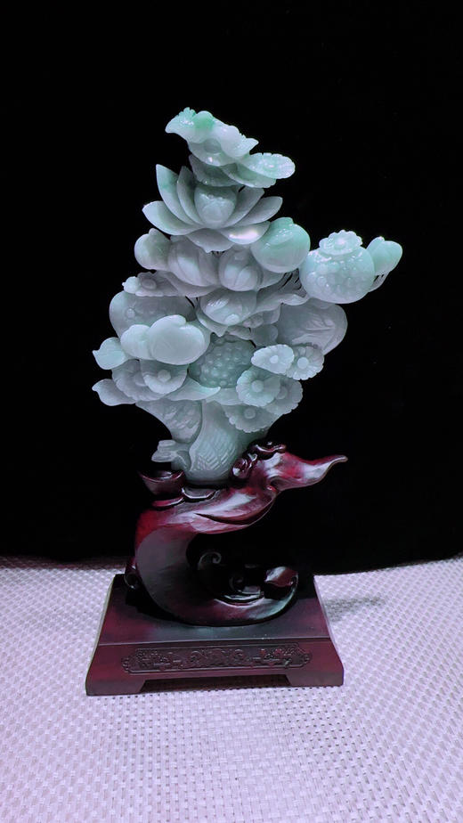 620449翡翠摆件【花开富贵】 商品图4