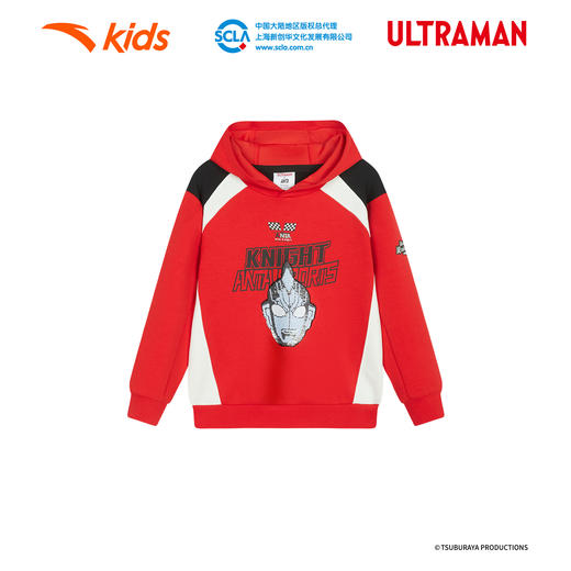 【奥特曼】安踏儿童骑行系列男小童针织连帽套头衫352449705 商品图0