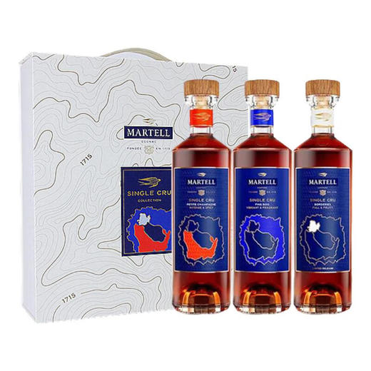 【有税版】马爹利干邑白兰地单一产区系列 礼盒套装 700ml*3 商品图0