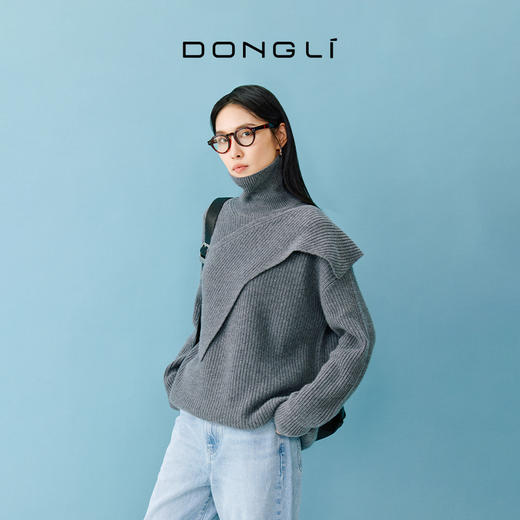 东黎 • 小山羊绒女士秋冬高领外穿套头衫 4660 商品图8