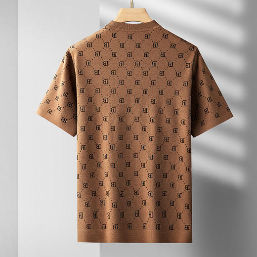 【新款DDS】大依优型大码男装圆领秋冬短袖针织打底休闲加肥加大男士胖子大码内搭上衣T恤 商品图3