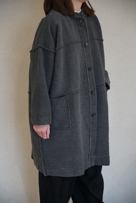 Mittan 丝绵长款拼接设计大衣(CT-37) 商品图1