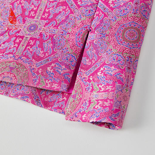 SAINTJOY/上久楷女式宋锦马甲 玫红八达晕 CY1044207011 商品图4