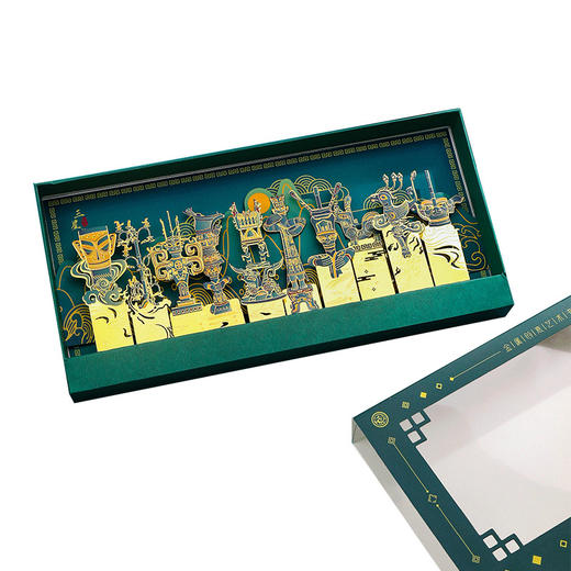 「五支礼盒装！三星堆主题书签」探秘三星堆金属书签 中国风博物馆创意文创纪念品古风节日礼物礼盒 商品图4
