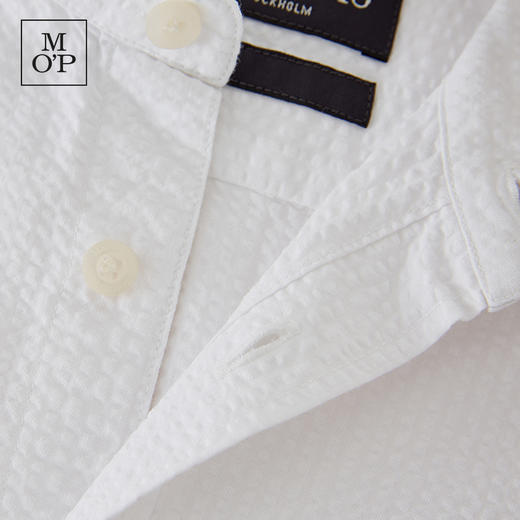 Marc O'Polo/MOP 秋季新款立领条纹泡泡纱透气纯棉长袖衬衫男 商品图4