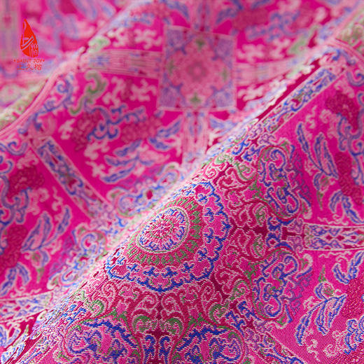 SAINTJOY/上久楷女式宋锦马甲 玫红八达晕 CY1044207011 商品图7