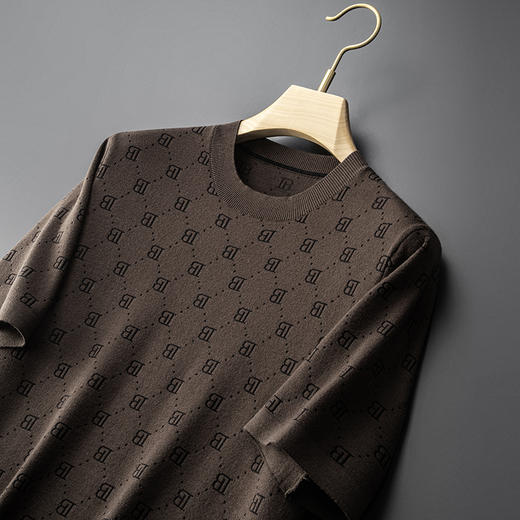 【新款DDS】大依优型大码男装圆领秋冬短袖针织打底休闲加肥加大男士胖子大码内搭上衣T恤 商品图5