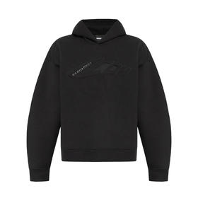 DSQUARED2 男士徽标贴花棉质连帽卫衣 黑色 S79GU0135 D25011 900