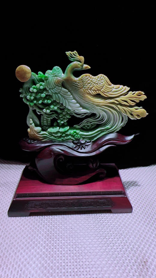 620446翡翠摆件【凤凰来仪】 商品图4