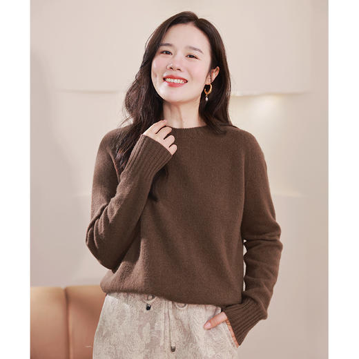 【回馈粉丝】100%羊绒 16支软糯感baby山羊绒衫圆领针织衫 商品图1