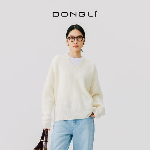 东黎 • 小山羊绒女士秋冬圆领纯色套头衫 4727 商品图2