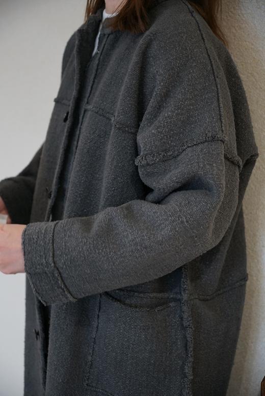 Mittan 丝绵长款拼接设计大衣(CT-37) 商品图3