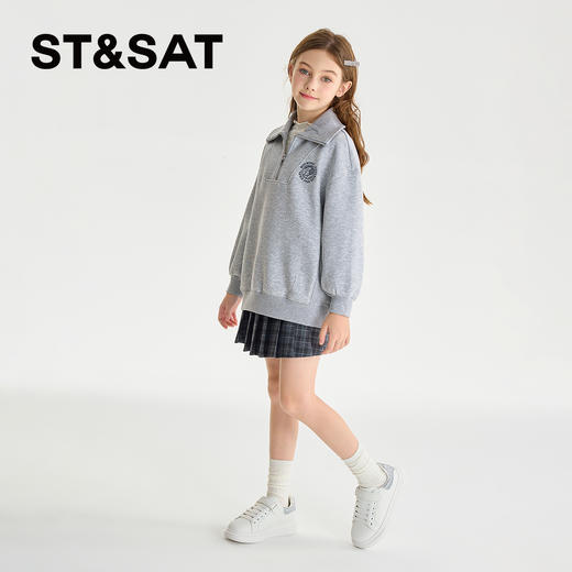 【童鞋】星期六时尚经典百搭舒适男女童小白鞋SSC3192L1F 商品图3