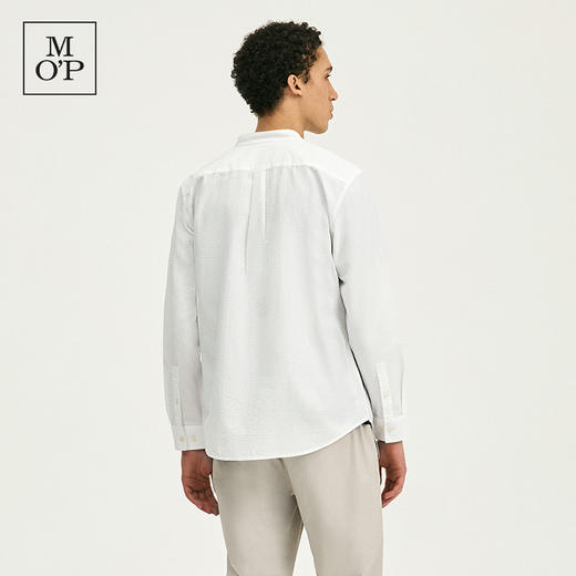 Marc O'Polo/MOP 秋季新款立领条纹泡泡纱透气纯棉长袖衬衫男 商品图1
