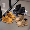 【酷炫百搭，时尚英伦风，骑士靴小黄靴~】儿童马丁靴秋冬新款 短靴英伦风时尚 女童百搭骑士靴 男童小黄靴-QQ 商品缩略图1