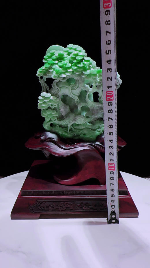 620457翡翠摆件【松鹤延年】 商品图1