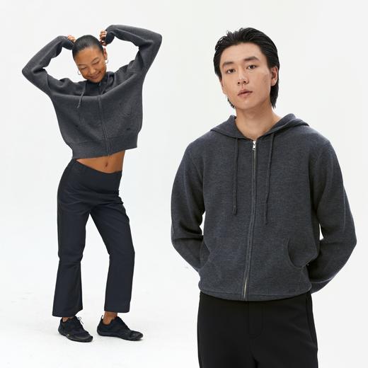 oneup羊毛连帽拉链外套 商品图3