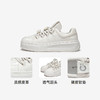 千百度厚底小白鞋女秋季休闲板鞋增高透气舒适时尚运动鞋A24476001 商品缩略图3