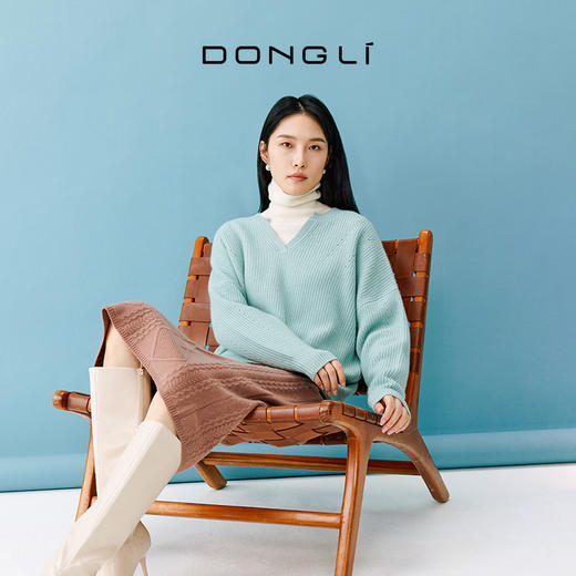 东黎 • 小山羊绒女士秋冬圆领纯色套头衫 4727 商品图6