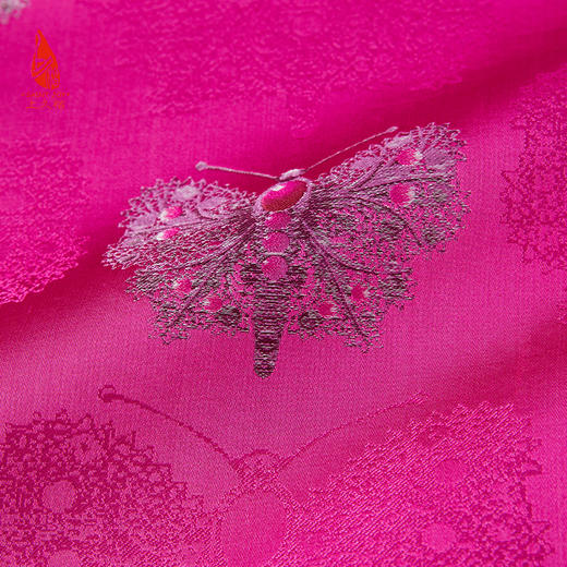 SAINTJOY/上久楷女式宋锦马甲 玫红蝴蝶 CY1044207029 商品图5