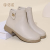 信诺女鞋真皮软底短靴女2024秋冬新款不加绒单靴中老年妈妈鞋棉鞋M868-15C 商品缩略图2