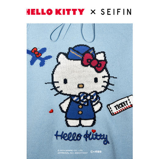 【严选】【HelloKitty合作系列】诗凡黎连帽针织衫24冬新款绵羊毛套头衫女SF9131651 商品图2