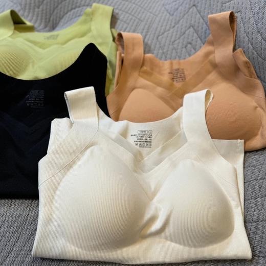预售一周 舒适自发热面料柔软细腻文胸一体背心&高棉感罗纹日常内衣一体吊带 商品图0