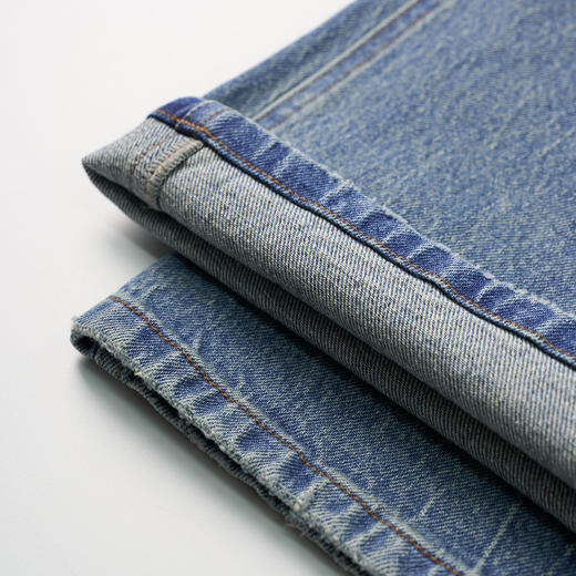 ROMI STUDIO“莱卡丹宁” 牛仔棉重工水洗微弹直筒牛仔裤 431N2073 商品图4