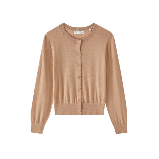 Marc O'Polo/MOP 秋季新款螺纹圆领宽松可机洗羊毛针织开衫女 商品图0