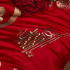 自然醒100支长绒棉四件套囍嫁系列高端刺绣婚庆四件套全棉结婚纯棉床单被套大红陪嫁婚房床品GDS 商品缩略图8