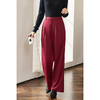 剩S/M/L/XL/XXL 米思阳2026春季新款百搭垂感安可拉红休闲裤高腰通勤西装裤女2062 商品缩略图1