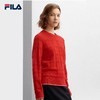 3件折上7折【自营】FILA/斐乐  斐乐女子新年红毛衣2024春季新款时尚简约百搭格纹编织衫 F11W411405FRD 商品缩略图3