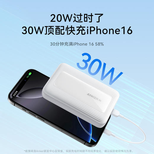 【新品】安克2024新款充电宝磁吸便携小巧移动电源magsafe无线快充30W适用iPhone16苹果15飞机可带 A1684 商品图5