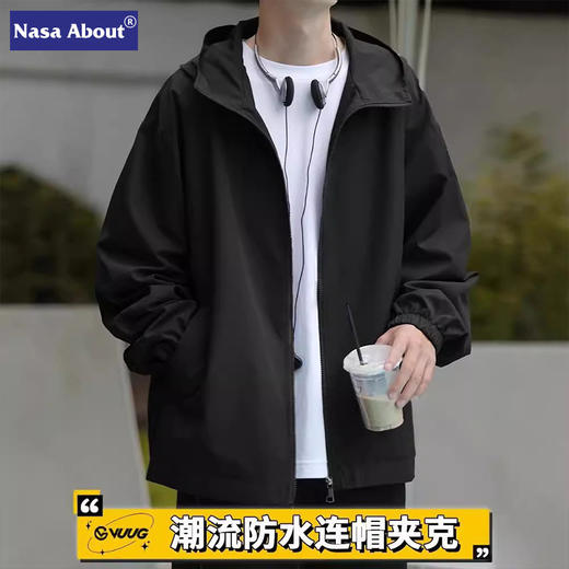 NASA冲锋衣外套男士春秋季2024新款美式潮牌男生潮流休闲夹克男女 商品图0