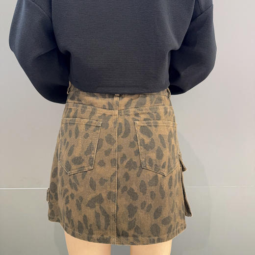 N1侧边口袋豹纹辣妹短半裙40830（卡琪） 秋季 143140200321 商品图1