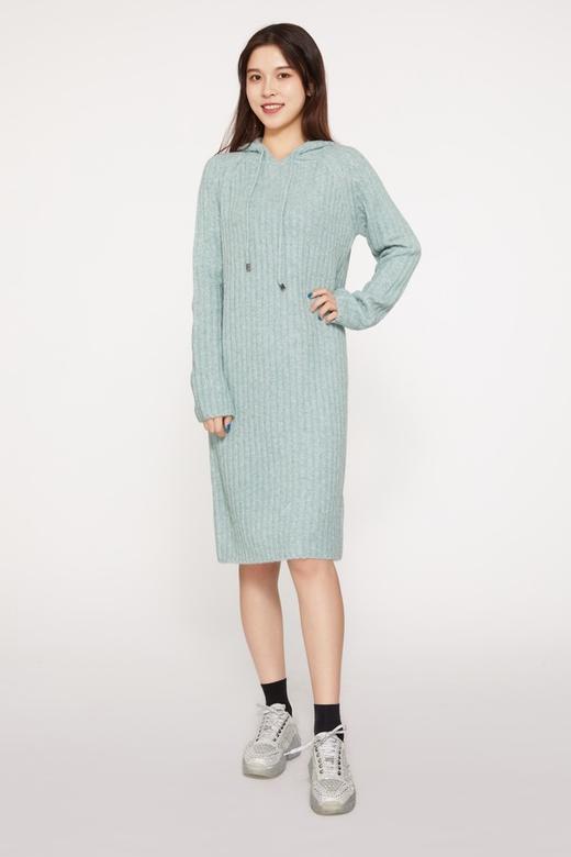 HAYES 薄荷绿针织连帽卫衣连衣裙 10282 商品图1