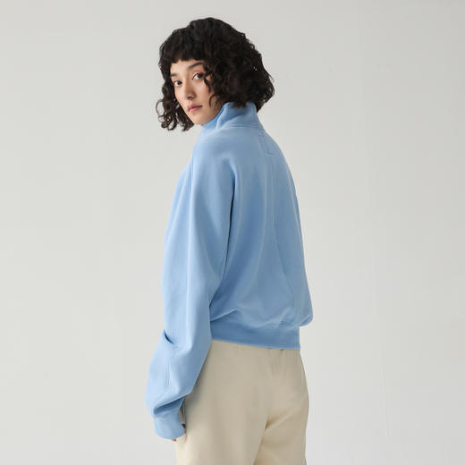 谜底套头卫衣长袖女2024冬季新品休闲风时尚半拉链上衣244MV1622 商品图2